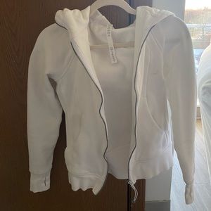 LULU WHITE SCUBA HOODIE
